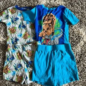 2 Pairs Jurassic World Boys Pajama Sets